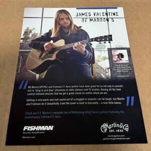 James Valentine of Maroon 5 - Martin & Co Guitars / Fishman - 2011 Print Ad